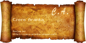 Czere Aranka névjegykártya