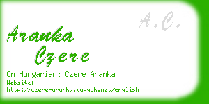 aranka czere business card